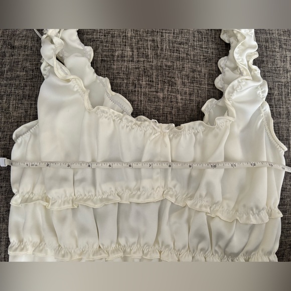 Zara Cream Ruffled Top - Picture 5 of 8